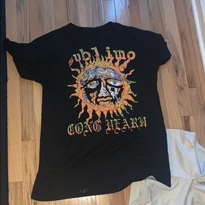 Oversized sun black t shirt